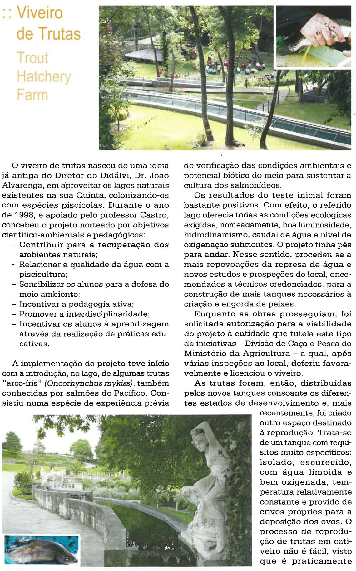 viveiro de trutas